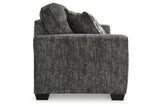 Lonoke Gunmetal Sofa, Loveseat, Oversized Chair and Ottoman by Ashley at Eve Furniture