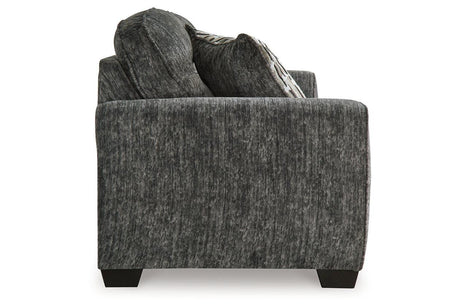 Lonoke Gunmetal Sofa, Loveseat, Oversized Chair and Ottoman by Ashley at Eve Furniture