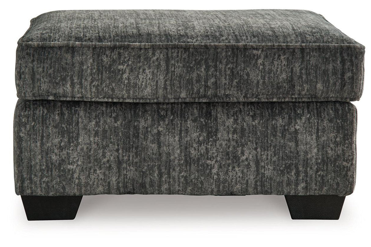 Lonoke Gunmetal Sofa, Loveseat, Oversized Chair and Ottoman by Ashley at Eve Furniture
