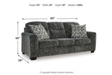 Lonoke Gunmetal Sofa, Loveseat, Oversized Chair and Ottoman by Ashley at Eve Furniture