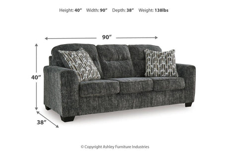 Lonoke Gunmetal Sofa, Loveseat, Oversized Chair and Ottoman by Ashley at Eve Furniture