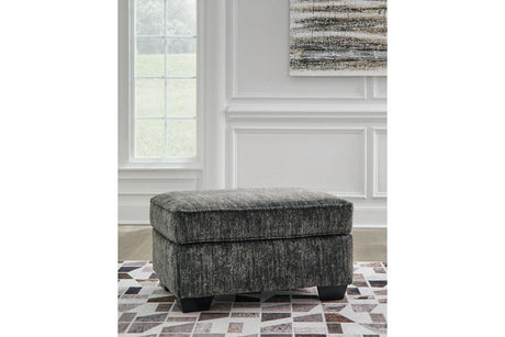 Lonoke Gunmetal Sofa, Loveseat, Oversized Chair and Ottoman by Ashley at Eve Furniture