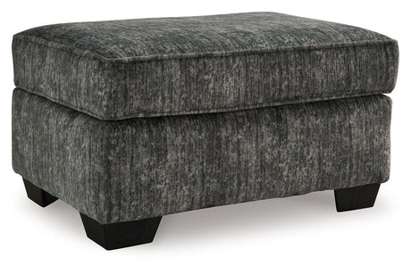 Lonoke Gunmetal Sofa, Loveseat, Oversized Chair and Ottoman by Ashley at Eve Furniture