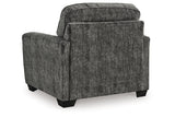 Lonoke Gunmetal Sofa, Loveseat, Oversized Chair and Ottoman by Ashley at Eve Furniture