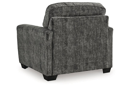 Lonoke Gunmetal Sofa, Loveseat, Oversized Chair and Ottoman by Ashley at Eve Furniture