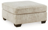 Lonoke Parchment Oversized Accent Ottoman