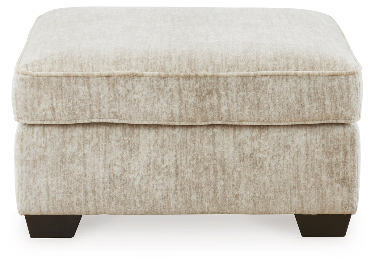 Lonoke Parchment Oversized Accent Ottoman