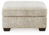 Lonoke Parchment Oversized Accent Ottoman