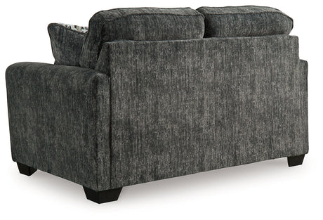 Lonoke Gunmetal Sofa, Loveseat and Oversized Chair by Ashley at Eve Furniture