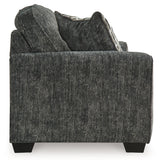 Lonoke Gunmetal Sofa, Loveseat and Oversized Chair by Ashley at Eve Furniture
