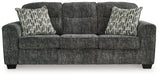 Lonoke Gunmetal Sofa, Loveseat and Oversized Chair by Ashley at Eve Furniture