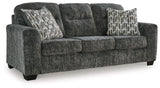Lonoke Gunmetal Sofa, Loveseat and Oversized Chair by Ashley at Eve Furniture