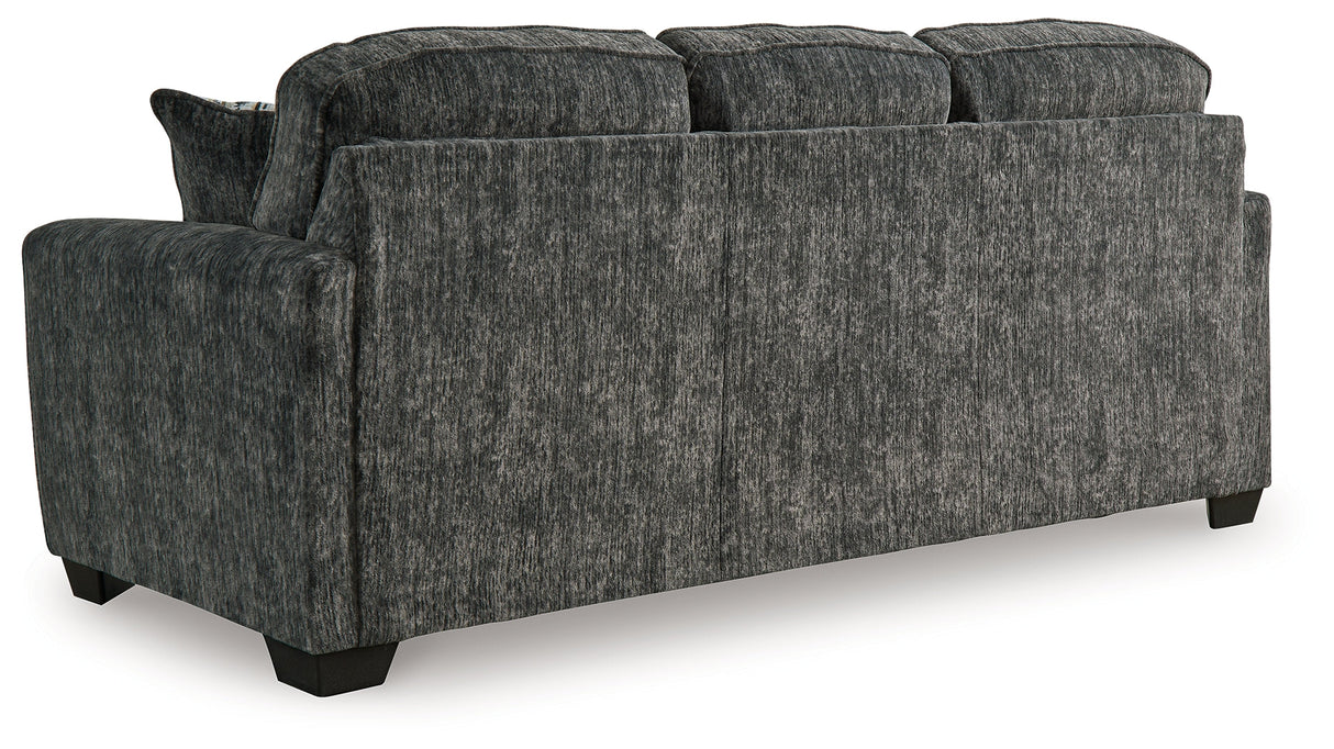 Lonoke Gunmetal Sofa, Loveseat and Oversized Chair by Ashley at Eve Furniture