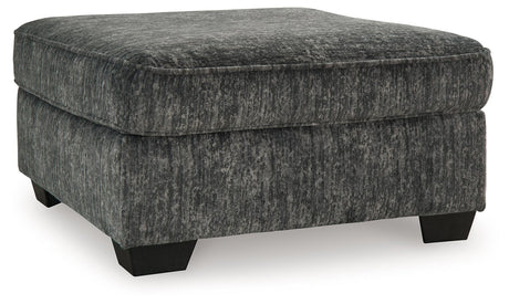 Lonoke Gunmetal Oversized Accent Ottoman by Ashley at Eve Furniture