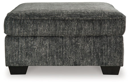 Lonoke Gunmetal Oversized Accent Ottoman by Ashley at Eve Furniture