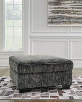 Lonoke Gunmetal Oversized Accent Ottoman by Ashley at Eve Furniture