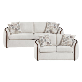 Loom Beige 2-Piece Living Room Set by Homelegance at Eve Furniture