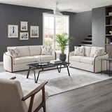 Loom Beige Loveseat by Homelegance at Eve Furniture