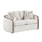 Loom Beige Loveseat by Homelegance at Eve Furniture