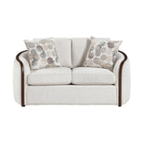 Loom Beige Loveseat by Homelegance at Eve Furniture