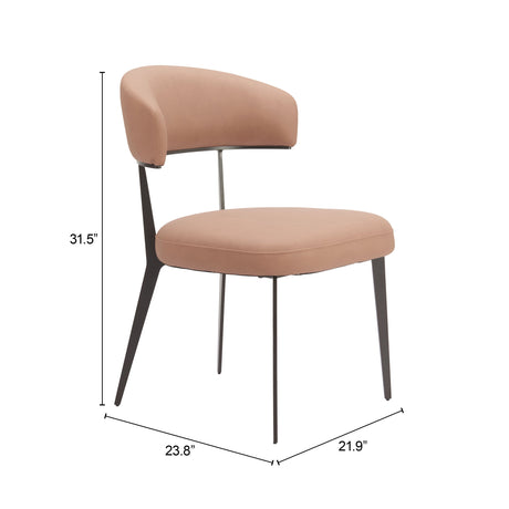 Loom Tan Dining Chair (Set of 2) by Zuomod at Eve Furniture