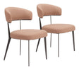 Loom Tan Dining Chair (Set of 2) by Zuomod at Eve Furniture