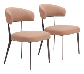 Loom Tan Dining Chair (Set of 2) by Zuomod at Eve Furniture