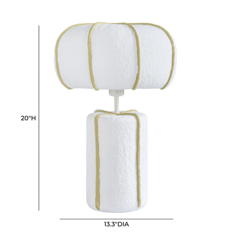 Looma Cotton Mache Table Lamp by TOV Furniture at Eve Furniture