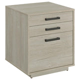 Loomis Whitewashed Gray 3-Drawer Square File Cabinet by Coaster at Eve Furniture