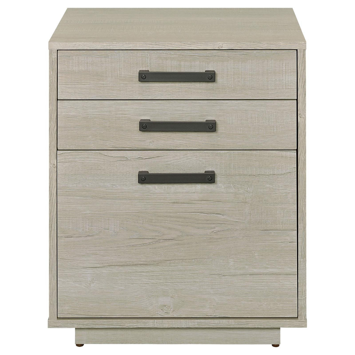 Loomis Whitewashed Gray 3-Drawer Square File Cabinet by Coaster at Eve Furniture
