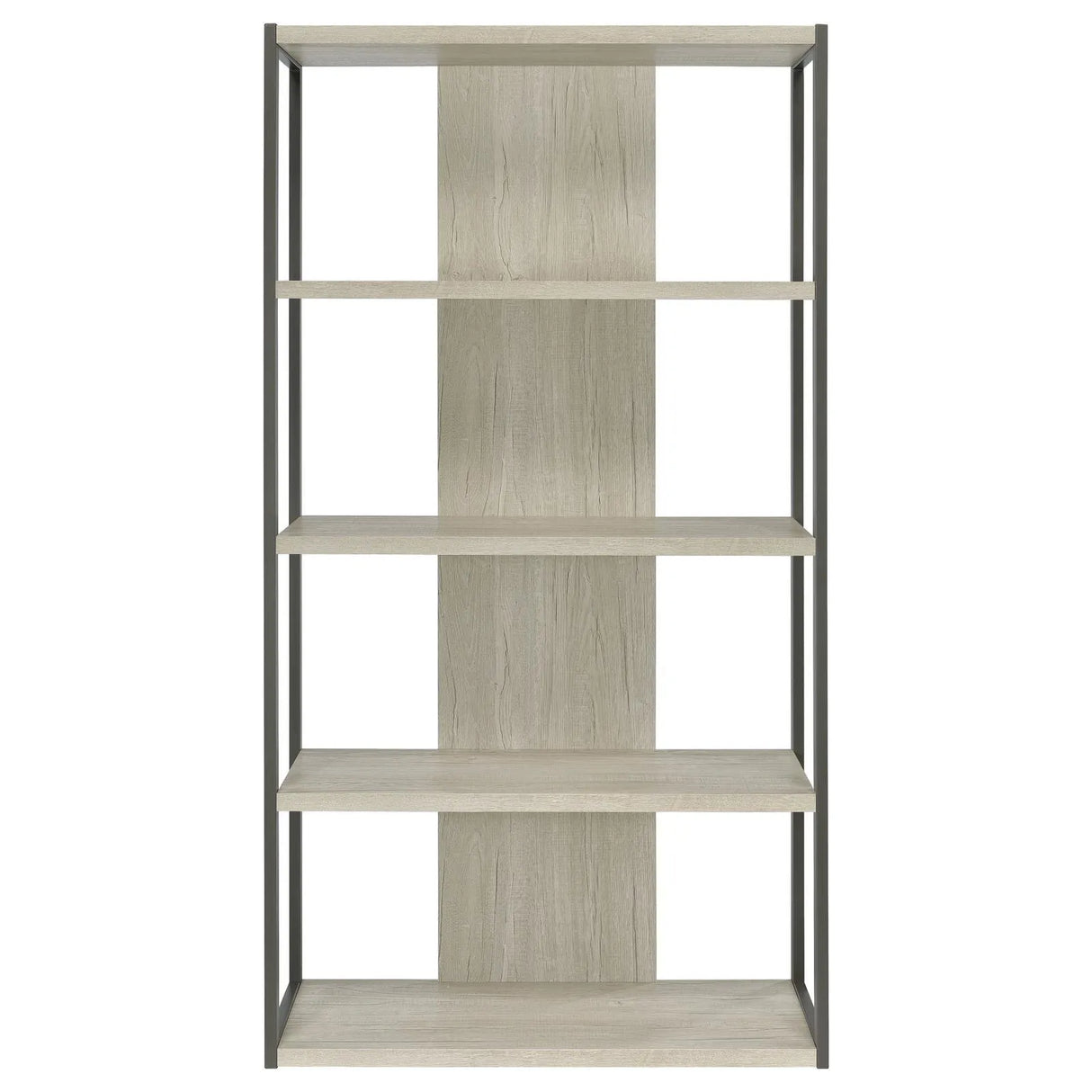 Loomis Whitewashed Gray 4-Shelf Bookcase by Coaster at Eve Furniture