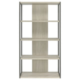 Loomis Whitewashed Gray 4-Shelf Bookcase by Coaster at Eve Furniture