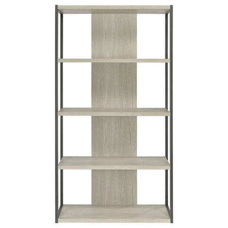 Loomis Whitewashed Gray 4-Shelf Bookcase by Coaster at Eve Furniture