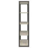 Loomis Whitewashed Gray 4-Shelf Bookcase by Coaster at Eve Furniture