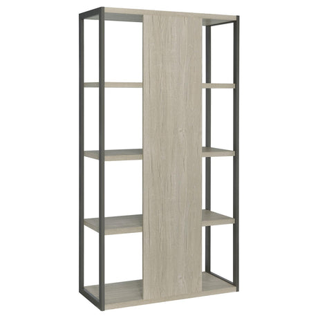 Loomis Whitewashed Gray 4-Shelf Bookcase by Coaster at Eve Furniture