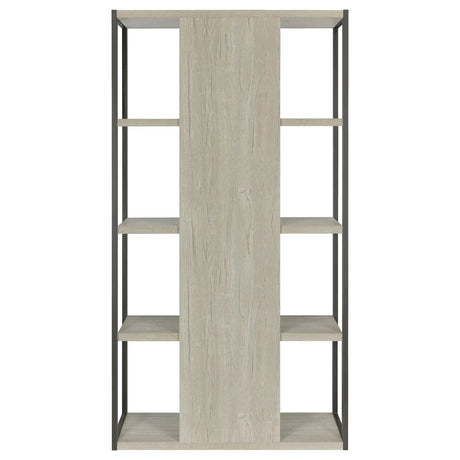 Loomis Whitewashed Gray 4-Shelf Bookcase by Coaster at Eve Furniture