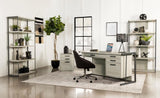 Loomis Whitewashed Gray/Gunmetal 4-Drawer Rectangular Office Desk by Coaster at Eve Furniture
