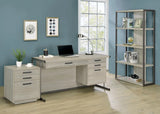 Loomis Whitewashed Gray/Gunmetal 4-Drawer Rectangular Office Desk by Coaster at Eve Furniture