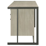 Loomis Whitewashed Gray/Gunmetal 4-Drawer Rectangular Office Desk by Coaster at Eve Furniture