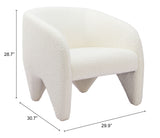 Lopta White Accent Chair by Zuomod at Eve Furniture
