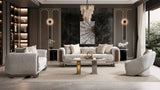 Lora White Living Room Set