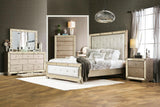 Loraine Champagne Tufted King Panel Bed by Furniture of America at Eve Furniture