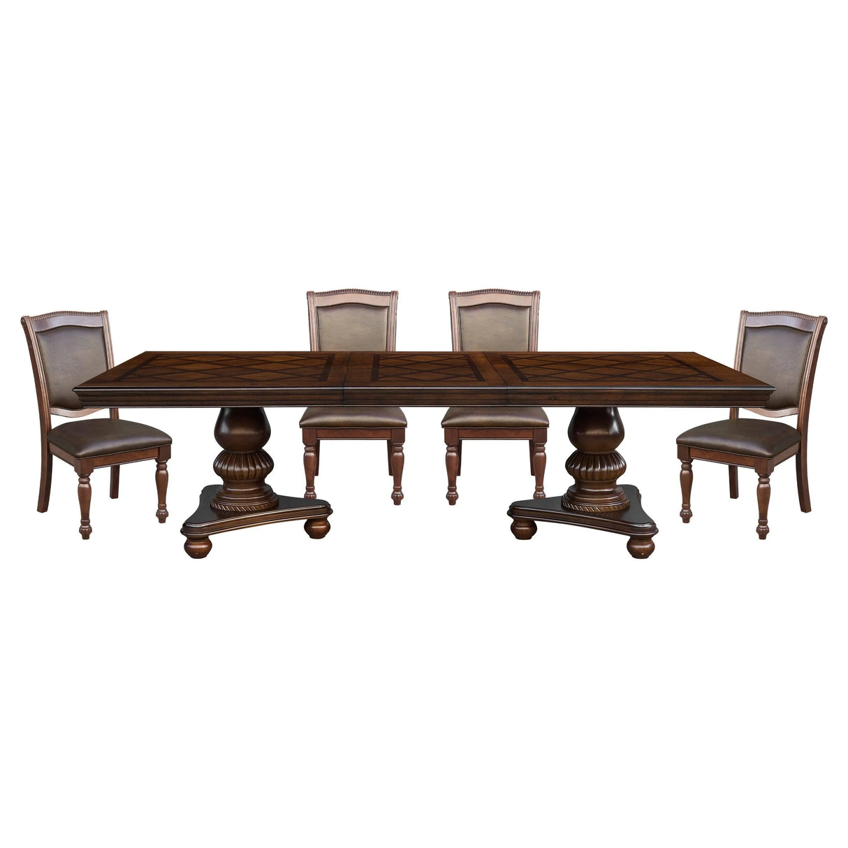 Lordsburg Brown Chery Extendable Dining Set by Homelegance at Eve Furniture