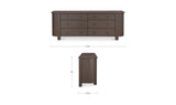 Loren 6 Drawer Dresser Dark Brown by Moe's Home at Eve Furniture
