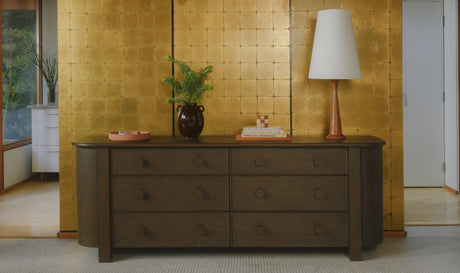 Loren 6 Drawer Dresser Dark Brown by Moe's Home at Eve Furniture