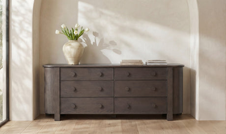 Loren 6 Drawer Dresser Dark Brown by Moe's Home at Eve Furniture