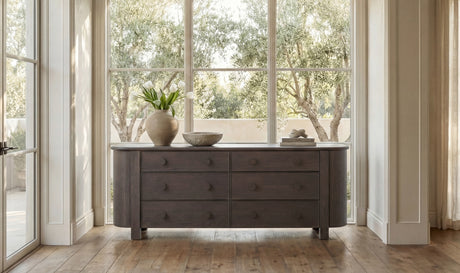 Loren 6 Drawer Dresser Dark Brown by Moe's Home at Eve Furniture
