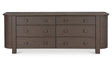 Loren 6 Drawer Dresser Dark Brown by Moe's Home at Eve Furniture