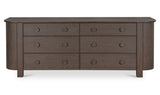 Loren 6 Drawer Dresser Dark Brown by Moe's Home at Eve Furniture