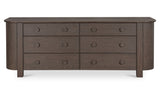 Loren 6 Drawer Dresser Dark Brown by Moe's Home at Eve Furniture